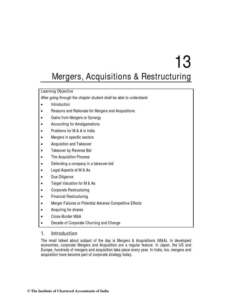 19356sm SFM Finalnew Cp13 | PDF | Takeover | Mergers And Acquisitions