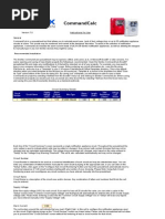 Commandcalc: Instructions For Use General