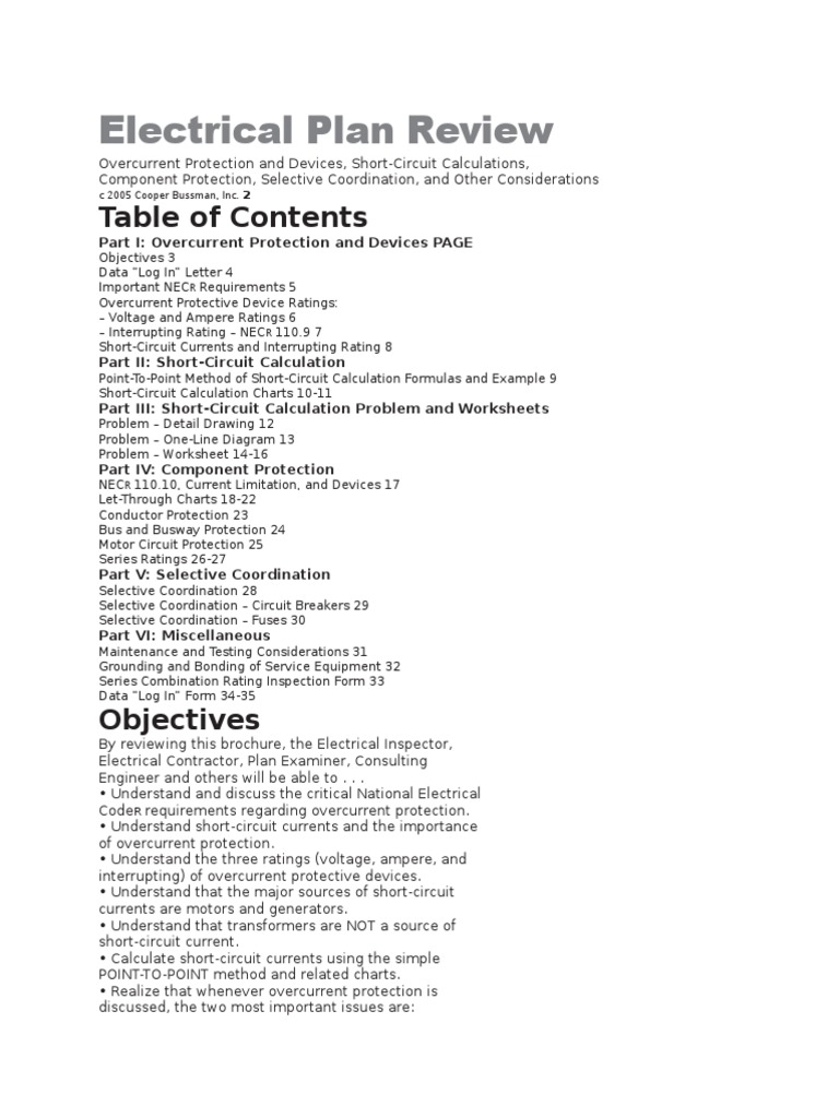 Electrical Plan Review PDF Fuse (Electrical) Transformer