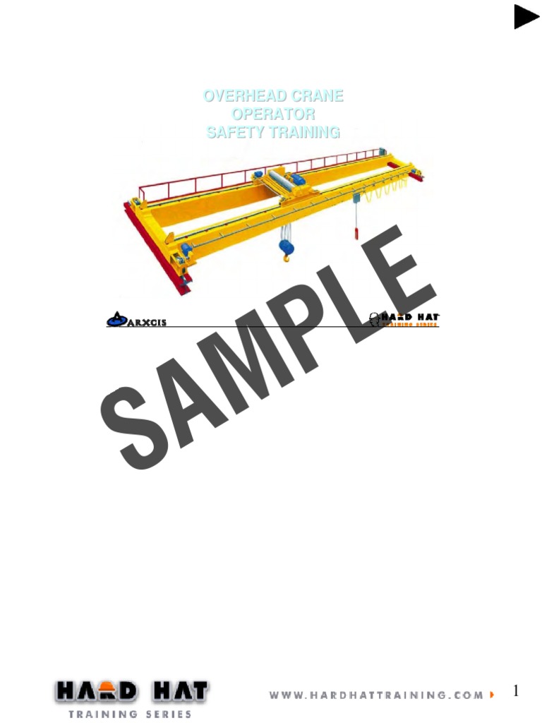 Overhead Crane Safety Training Guide | PDF | Volume | Crane (Machine)
