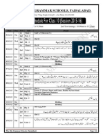 The City Grammar Schools, Faisalabad.: 1st Test Timings: 8:15am To 9:30am 2nd Test Timings: 10:00am To 11:15am