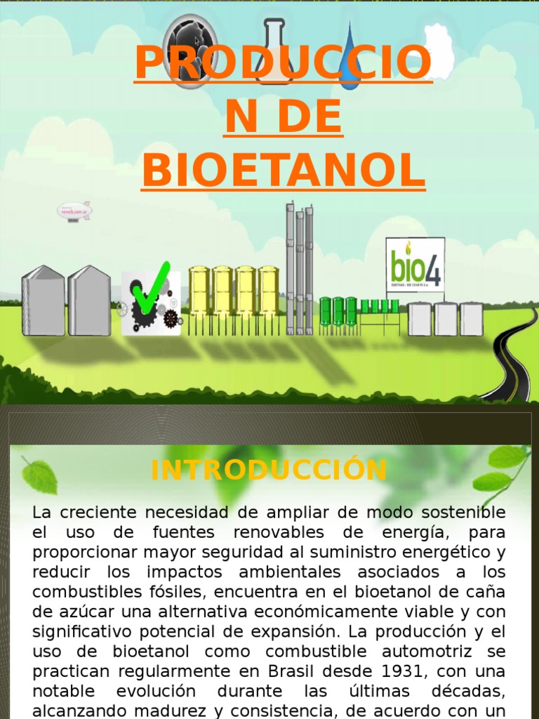 Produccion de Bioetanol | PDF | Combustible de etanol | Combustibles