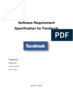 Software Requirement Specification for Facebook