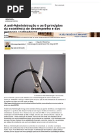 A Anti-Administração e Os 8 Princípios Da Excelência de Desempenho e Das Pessoas Realizadoras - Artigos - Negócios - Administradores