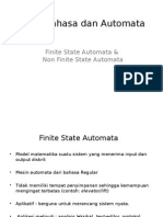 Teori Bahasa Dan Automata: Finite State Automata & Non Finite State Automata