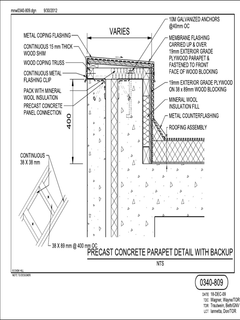 Precast Concrete Parapet Detail Guide | PDF