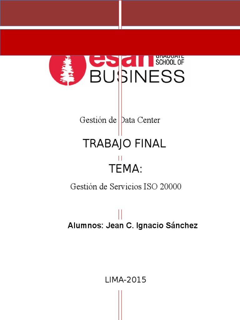 Gestión de Servicios Iso 20000 | PDF | Itil | Calidad (comercial)