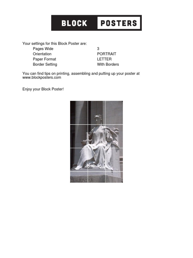 Block Poster Setup Instructions | PDF | Home & Garden