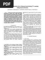 Modeling of Radiation Dose of Human Head During CT Scanning Using Neural Networks