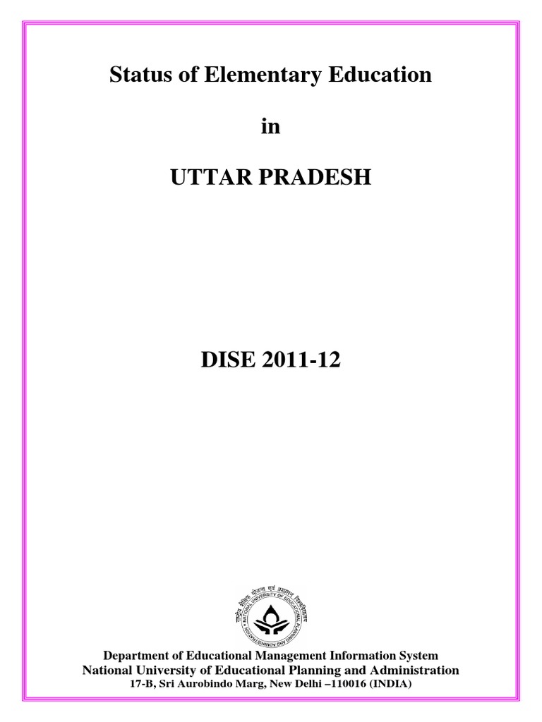 Status of Elementary Education in Uttar Pradesh | PDF | Primary ...
