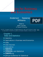 Statistics For Business and Economics: Anderson Sweeney Williams