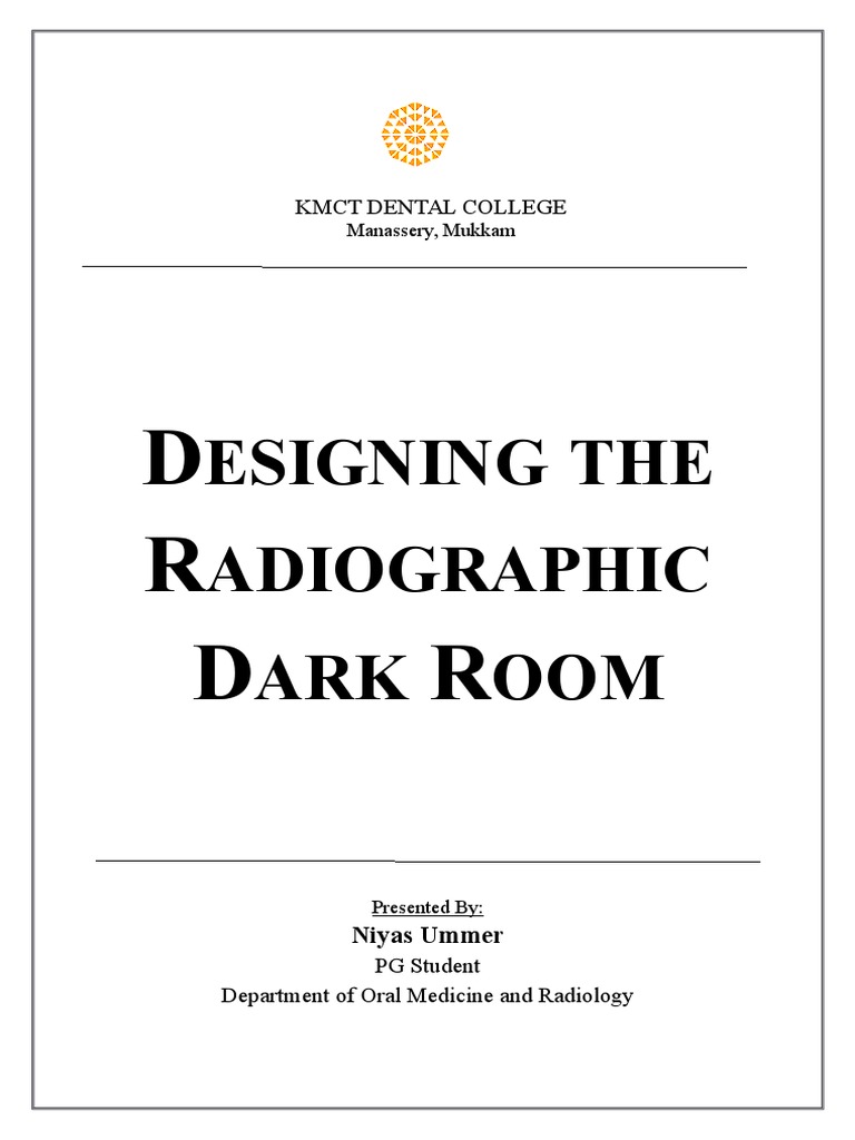 Designing The XRay Room and Dark Room PDF Radiography Radiation