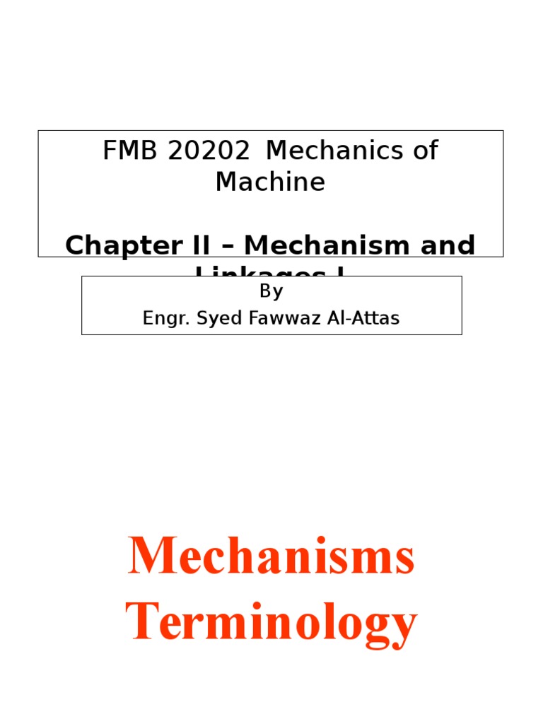 Mechanisms and Kinematic Pairs Explained | PDF | Machine (Mechanical ...