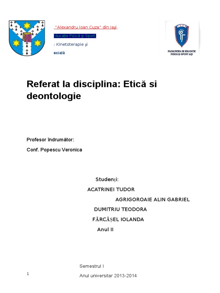 Grupa 1 Etica Si Deontologie Profesionala