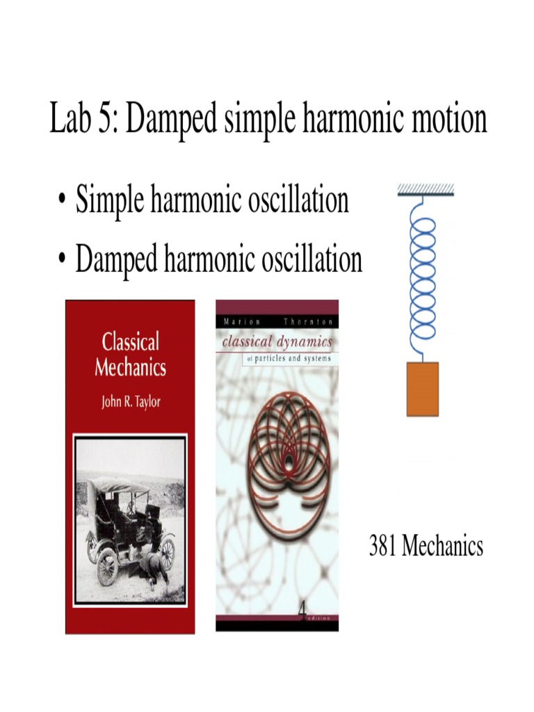 Damped Simple Harmonic Motion PDF