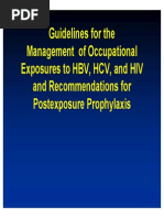 Guidelines For The Management of Occupational Exposures To HBV, HCV, and HIV and Recommendations For Postexposure Prophylaxis