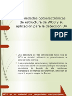 Propiedades Optoelectrónicas de Estructura de WO3 y Su Aplicación para La Detección UV