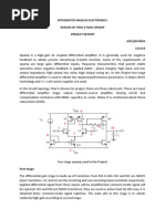 Integrated Analog Electronics Design of Two-Stage Opamp Project Report