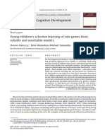 Young Children's Selective Learning of Rule Games From Reliable and Unreliable Models