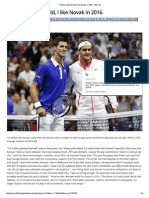 Federer Pity That Old, I Like Novak in 2016 - B92