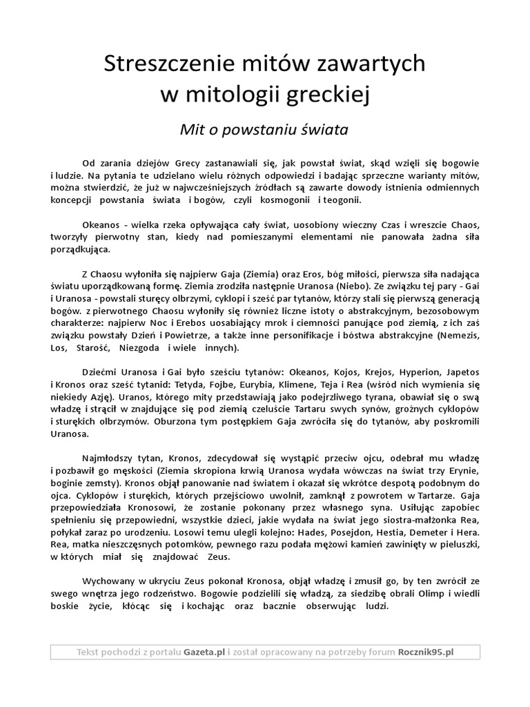 Mit O Demeter I Persefonie Streszczenie