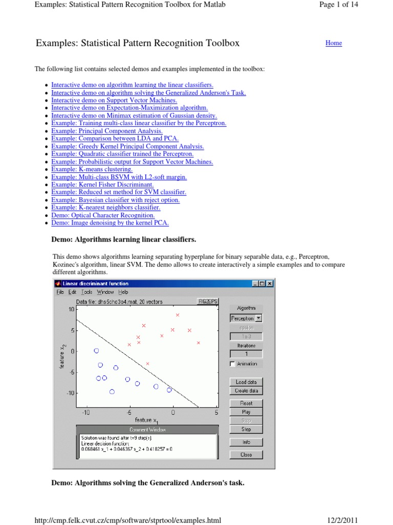 Statistical Pattern Recognition Demos | PDF | Support Vector Machine ...