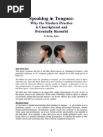Speaking in Tongues - Why the Modern Practice is Unscriptural