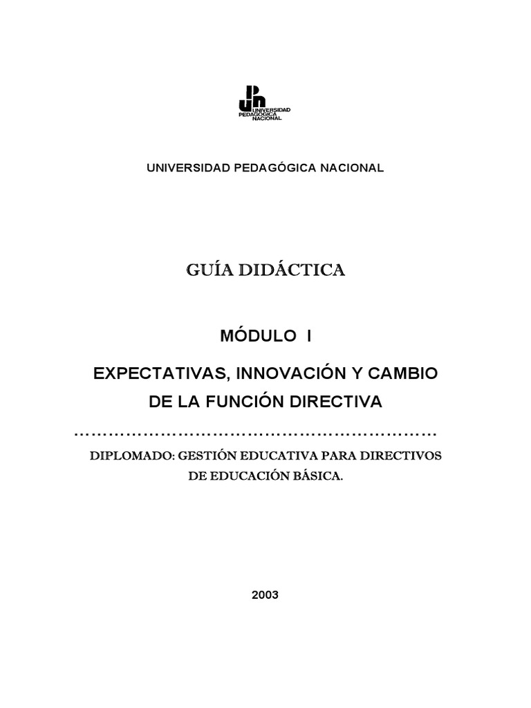 Innovación y Cambio en la Dirección Educativa | PDF | Innovación ...