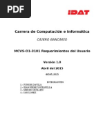 MCVS-O1-103 Requerimientos de Usuario - IDAT 1123