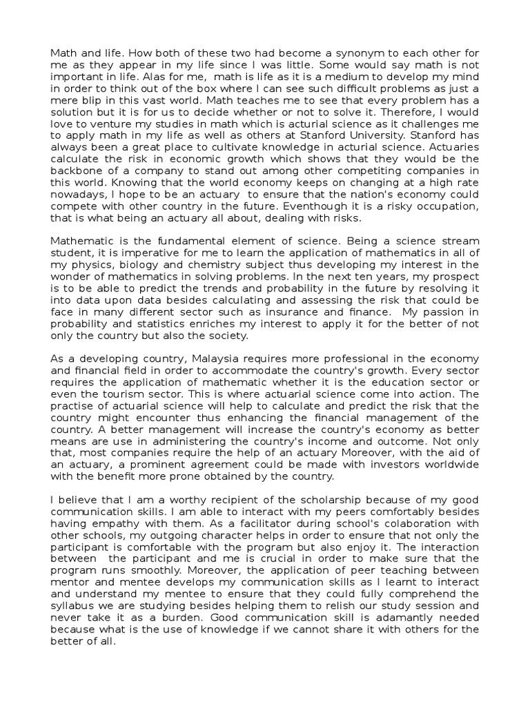 Actuarial science personal statement lse image