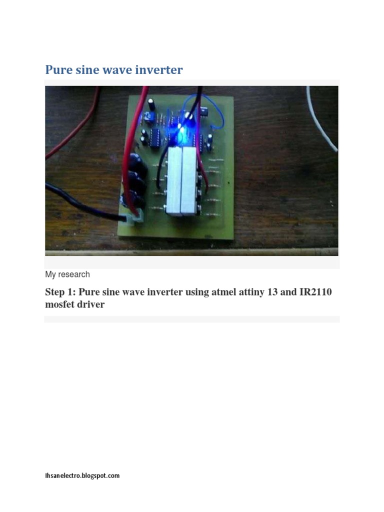 Pure Sine Wave Inverter Circuit Guide | PDF | Technology & Engineering