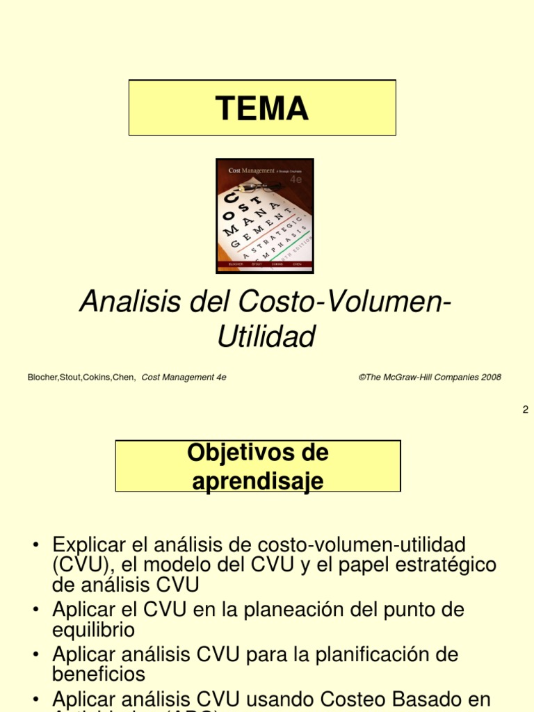 Análisis Del Costo Volumen Utilidad