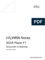 ACCA F1 Study Notes