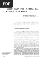 “Rain Man” Sob a Mira Da Filosofia Da Mente