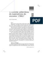 A Corrente Subterrânea Do Materialismo Do Encontro (Louis Althusser)