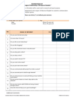 Questionnaire On " Usage of Internet by UTM Space Student ": Please Use Ticks To Indicate Your Answers