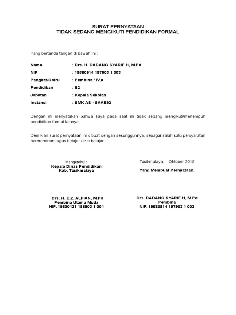 Download 61+ Contoh Surat Surat Izin Sekolah Formal Gratis