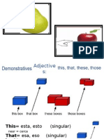 Demostratives Adjectives