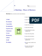 Intermediate Matching - Places of Business