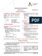 Semana Nº 04 - Sesión Nº 12 - División Algebraica - i - 2015-II(Ciclo Intensivo)