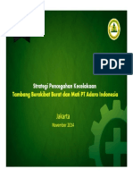 PT Adaro Indonesia - Strategi Pencegahan Kecelakaan Tambang Berakibat Berat Dan Mati