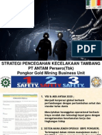 PT Antam UBPE Pongkor - Strategi Pencegahan Kecelakaan Tambang