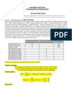 Solución Problas de Investigacion de Operaciones