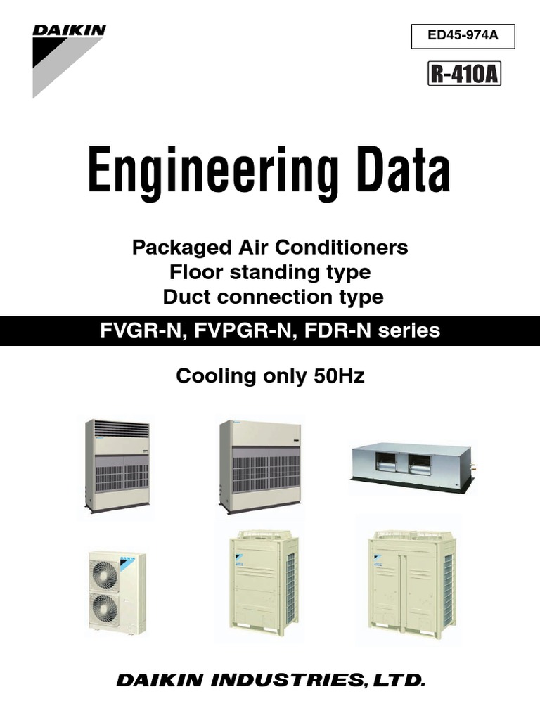 Engineering Data: Packaged Air Conditioners Floor Stand Type, Duct ...