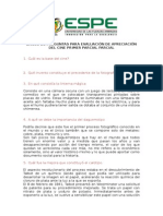 Banco de Preguntas Para Evaluación de Apreciación Del Cine Primer Parcial Parcial