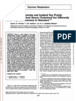 Soy Protein Concentrate and Isolated Soy Protein Similarly Lower Blood Serum Cholesterol But Differently Affect Thyroid Hormones in Hamsters1'2