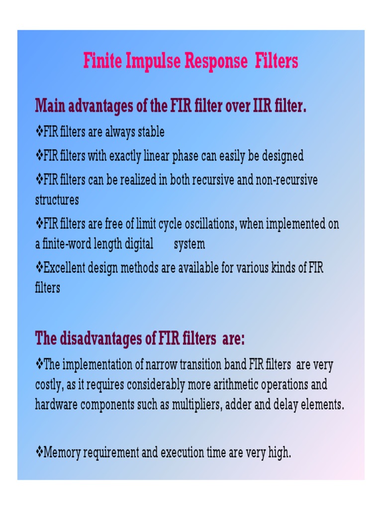 FIR Filter PDF Electronic Engineering Teaching Mathematics