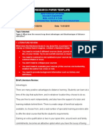 Educ 5324-Distance Learnin Advantages and Disadvantages