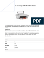 HP Deskjet Ink Advantage 2545 All-In-One Printer