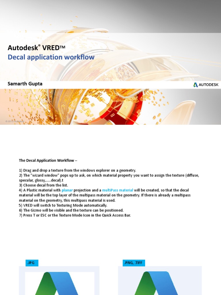VRED Decal Application Workflow Guide | PDF